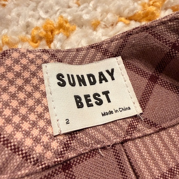 Sunday Best Olive Skirt - Pink Plaid (Size 2) - Picture 2 of 2